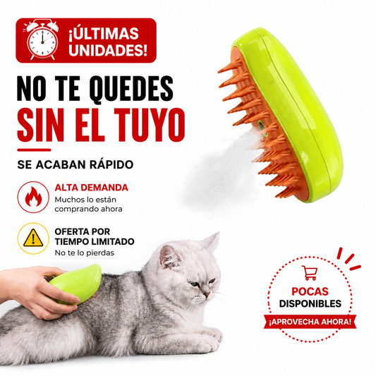 🐾Cepillo para mascotas a vapor - Menos Pelo, Más Cariño y Mascotas Más Felices